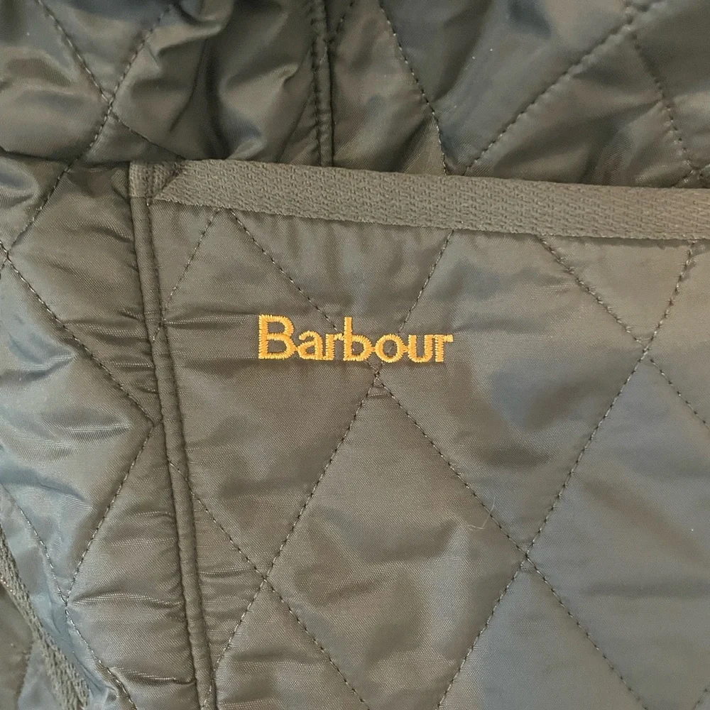 Barbour Quilted Vest in Dark Olive - Picture 3 of 8